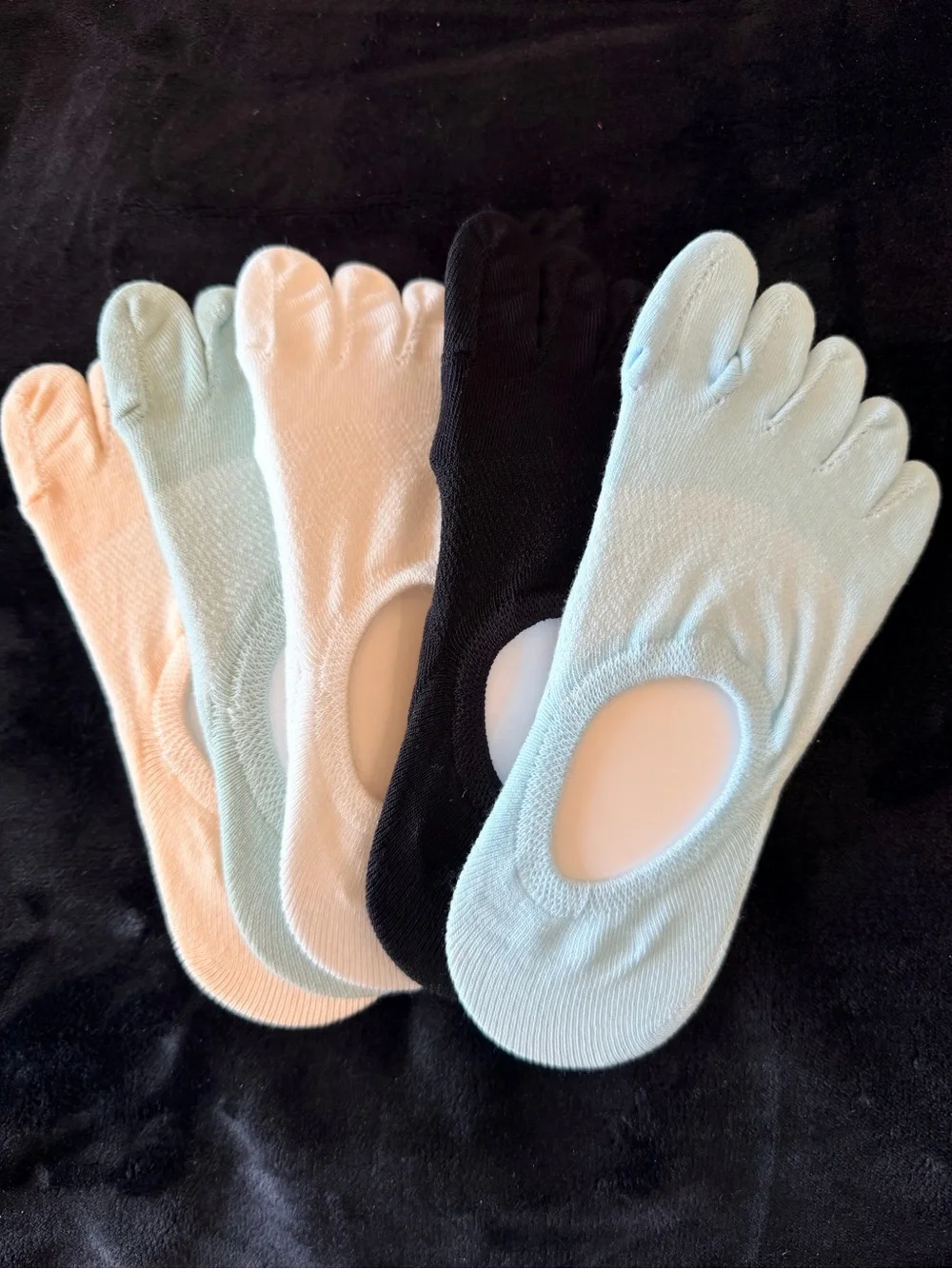 Footsies Tootsies YOGA socks 5 Pairs Cotton blend toes socks, NWT, size L (7-9US